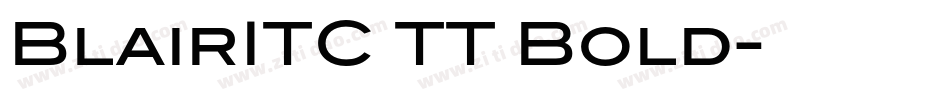 BlairITC TT Bold字体转换